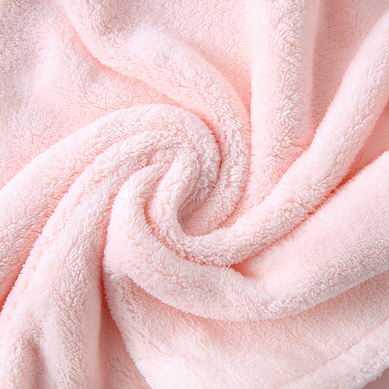 Adorable Pink Bunny-Themed Microfiber Snuggle Hair Cap Bath Towel for Toddlers & Kids – Fun, Soft, and Lightweight - BathBuddies LLC
