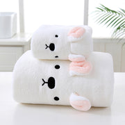 3 PACK (ALL WHITE) Adorable Bear-Themed Microfiber Snuggle Wraps Bath Towels for Toddlers & Kids – Fun, Soft, and Lightweight - BathBuddies LLC